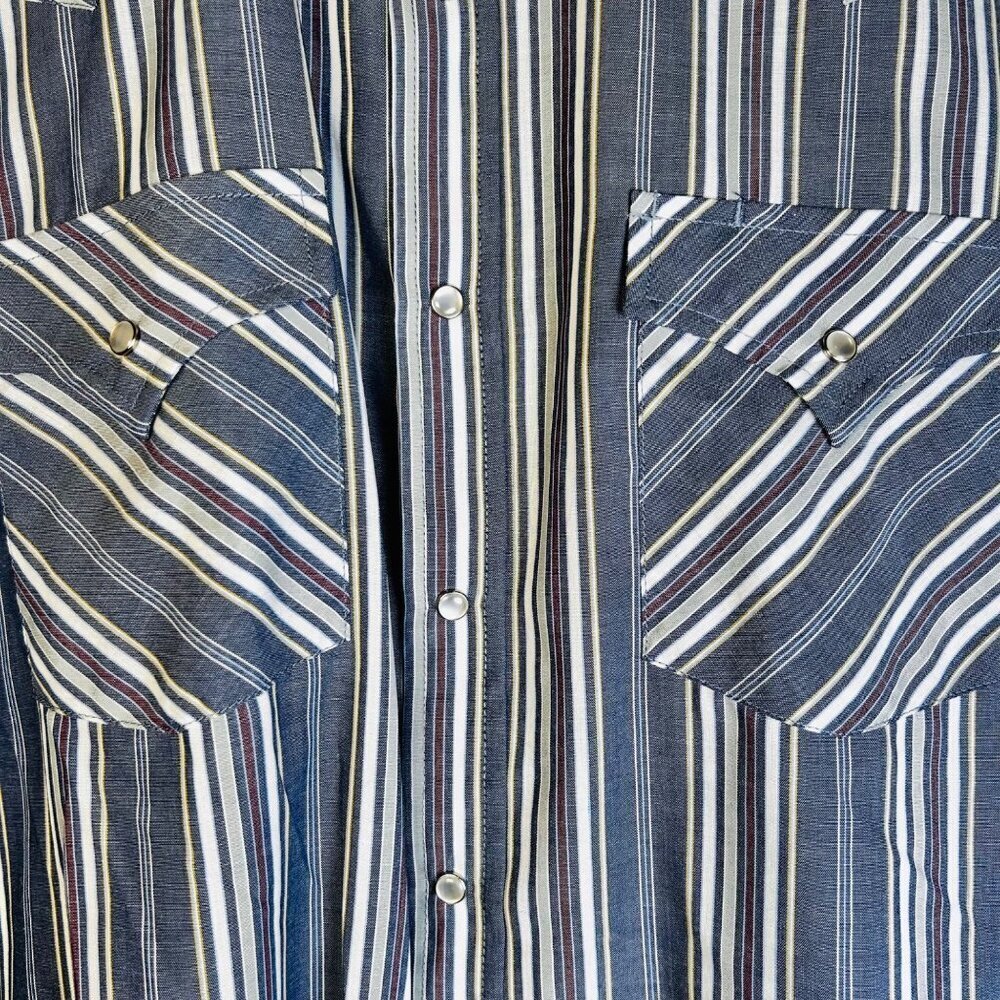 Plains Western Wear Medium Men Pearl Snap Plaid S… - image 3